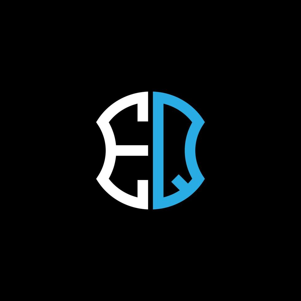 création de logo de lettre eq avec graphique vectoriel, création de logo abc simple et moderne. vecteur