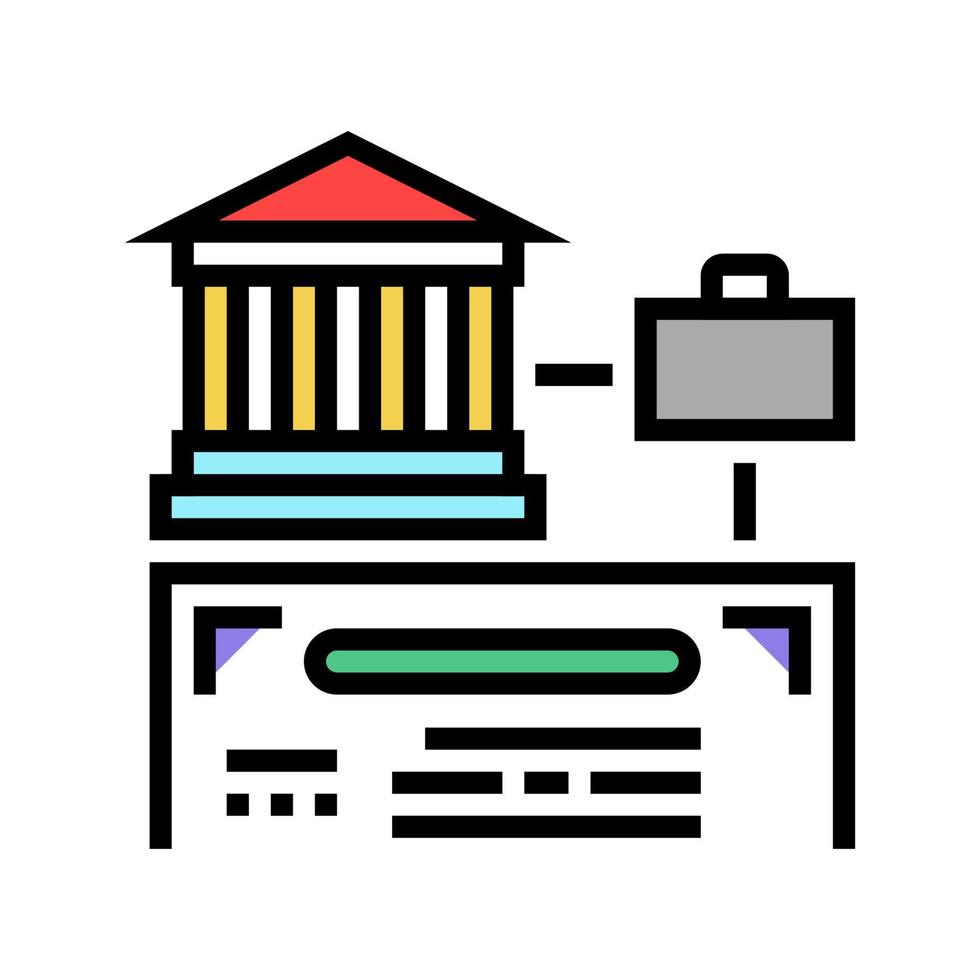 illustration vectorielle d'icône de couleur de partage d'entreprise de société financière vecteur