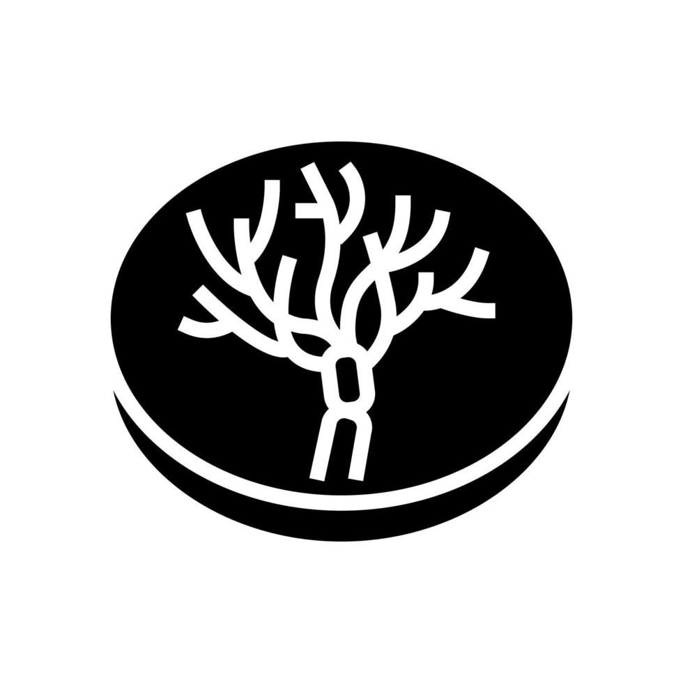 Penicillium moule champignons glyphe icône illustration vectorielle vecteur