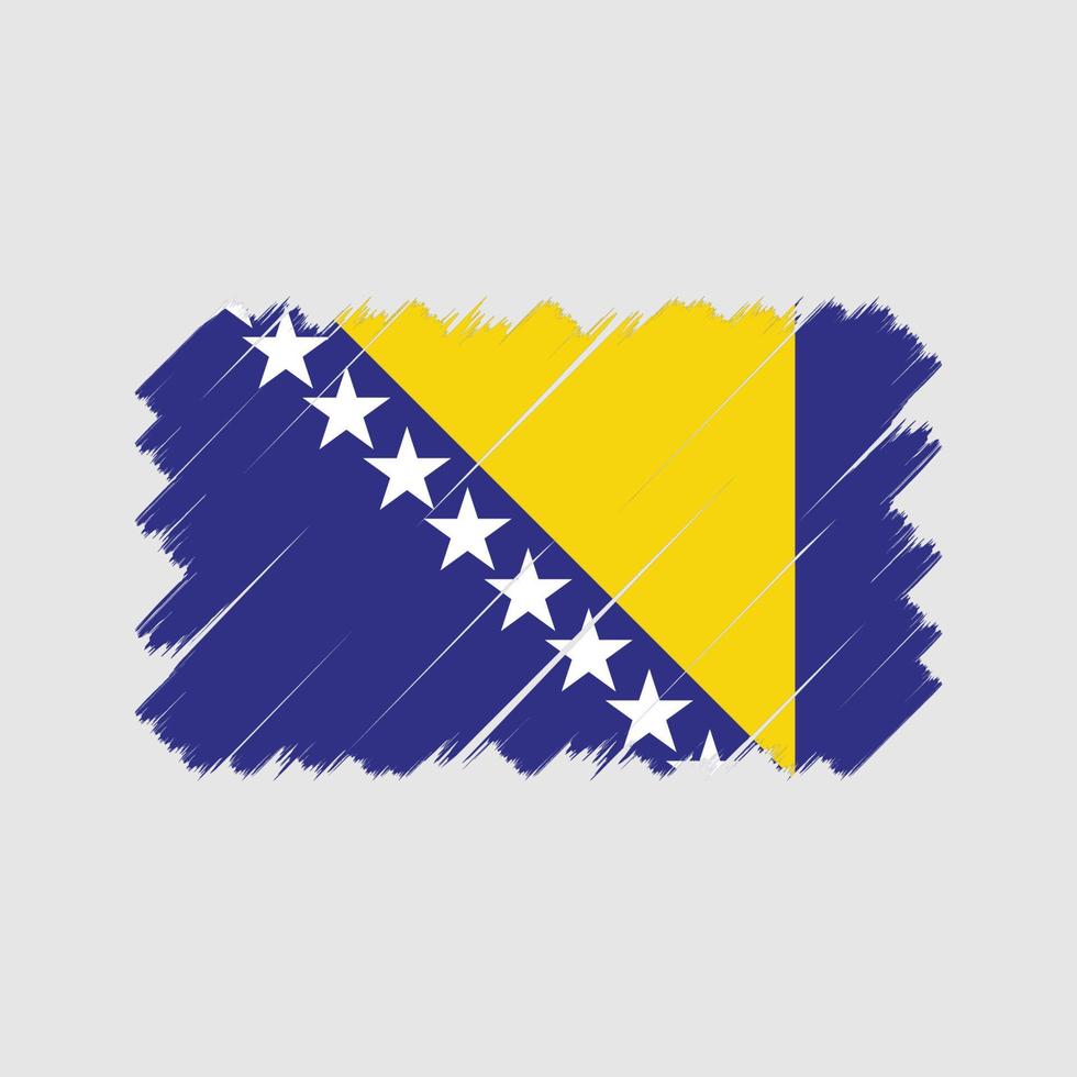 pinceau drapeau bosniaque. drapeau national vecteur