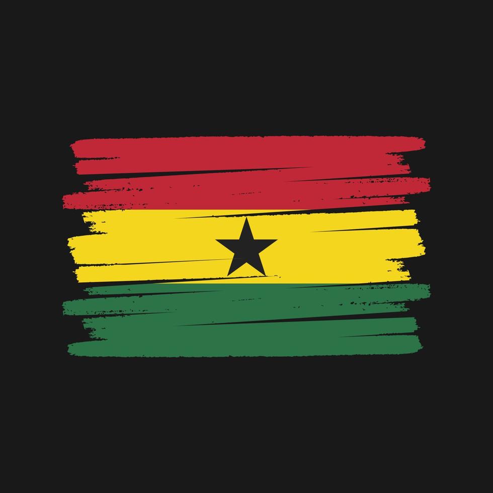 brosse de drapeau du ghana. drapeau national vecteur