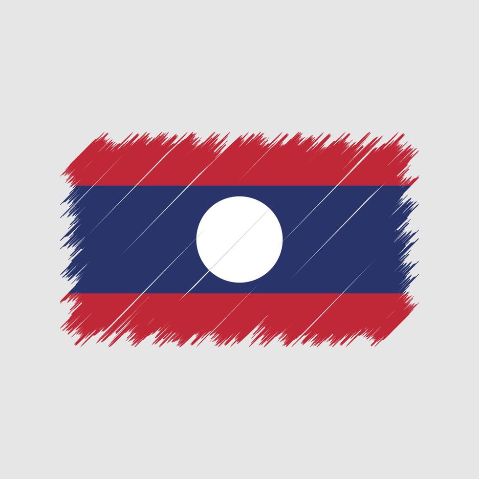 coups de pinceau du drapeau du laos. drapeau national vecteur