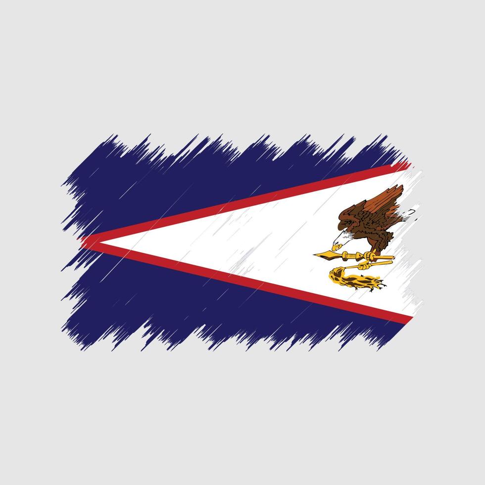 pinceau drapeau samoa américain. drapeau national vecteur