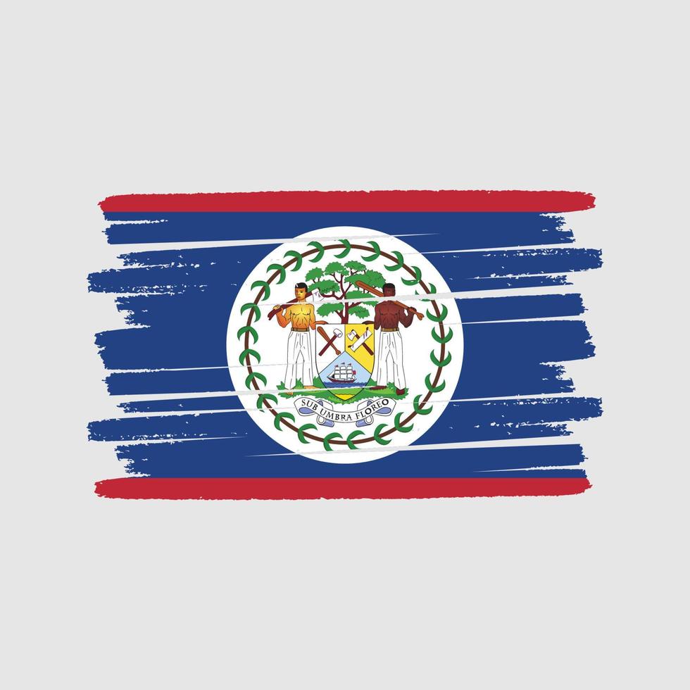 pinceau drapeau belize. drapeau national vecteur