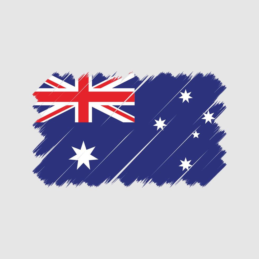 pinceau drapeau australien. drapeau national vecteur