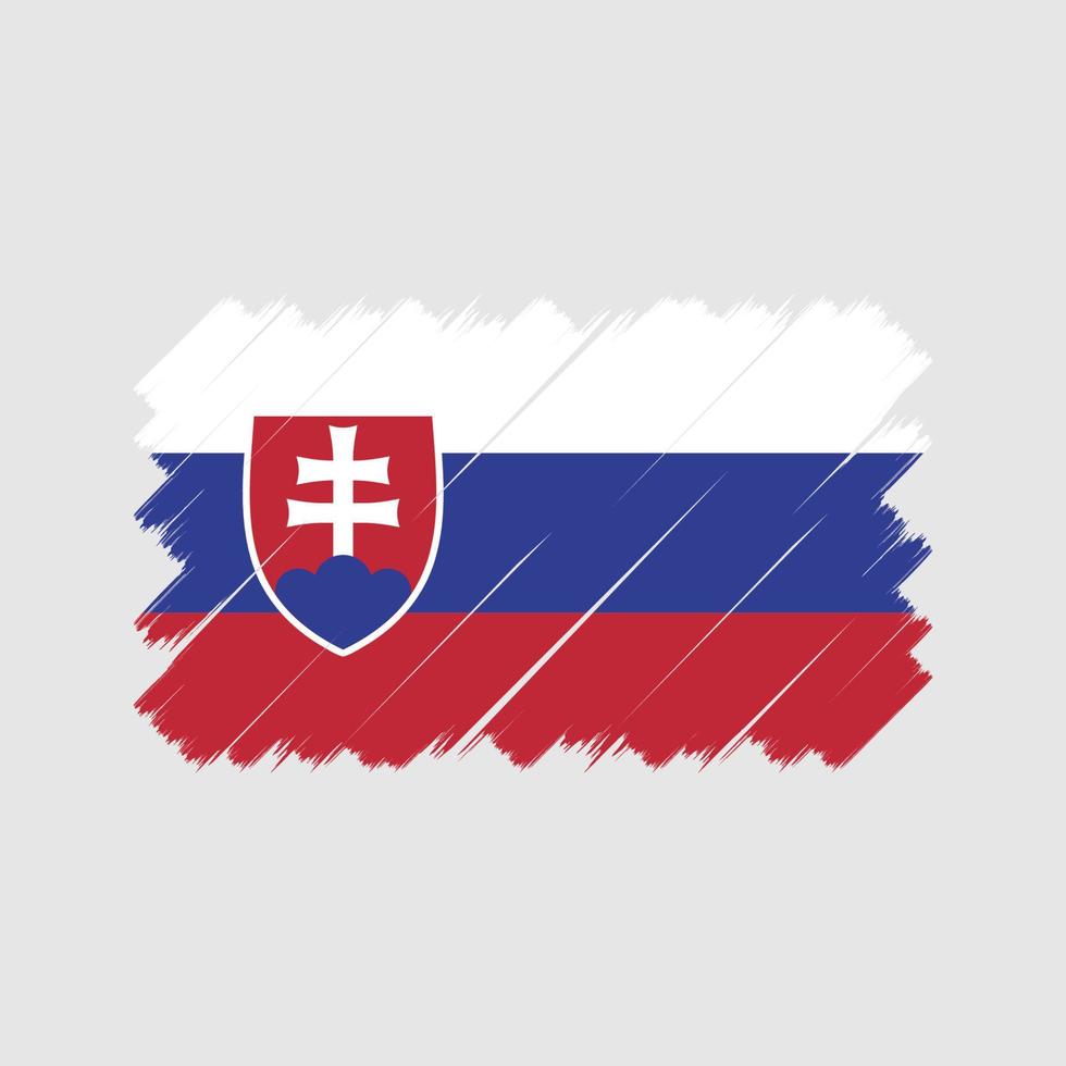 brosse drapeau slovaquie. drapeau national vecteur