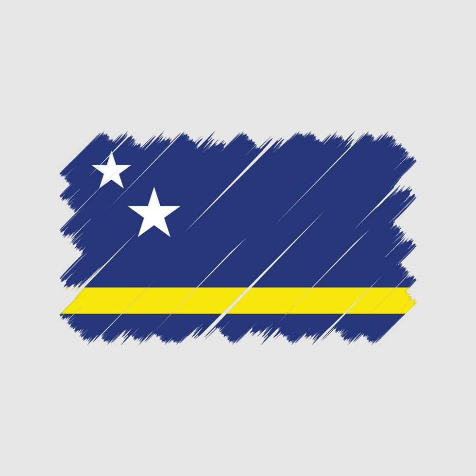 pinceau drapeau curaçao. drapeau national vecteur