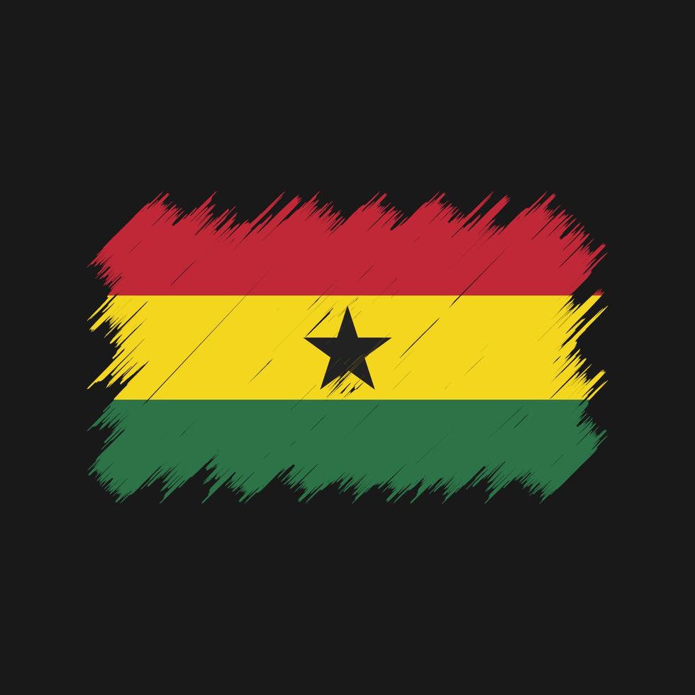 brosse de drapeau du ghana. drapeau national vecteur