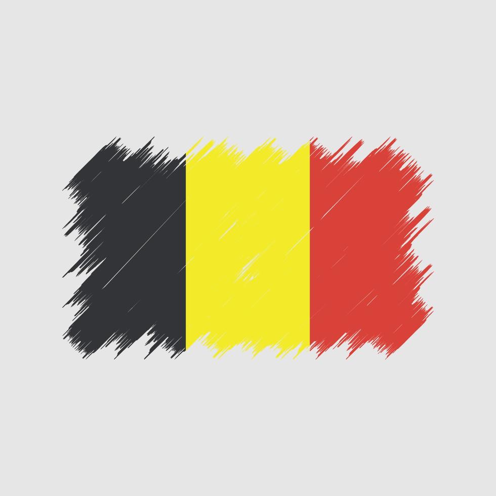 pinceau drapeau belgique. drapeau national vecteur