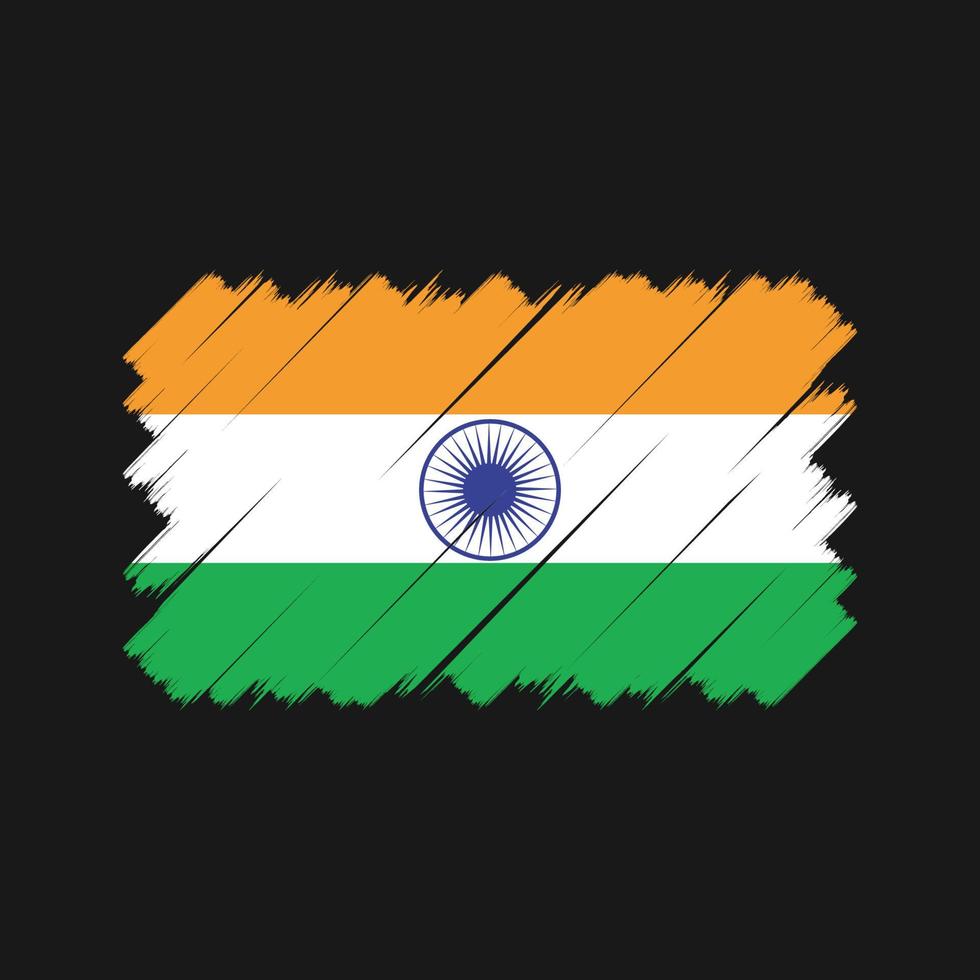 brosse de drapeau de l'inde. drapeau national vecteur