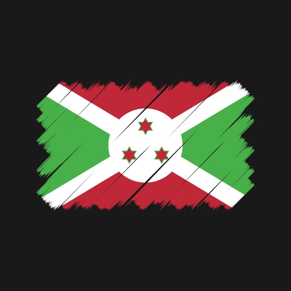 pinceau drapeau burundi. drapeau national vecteur