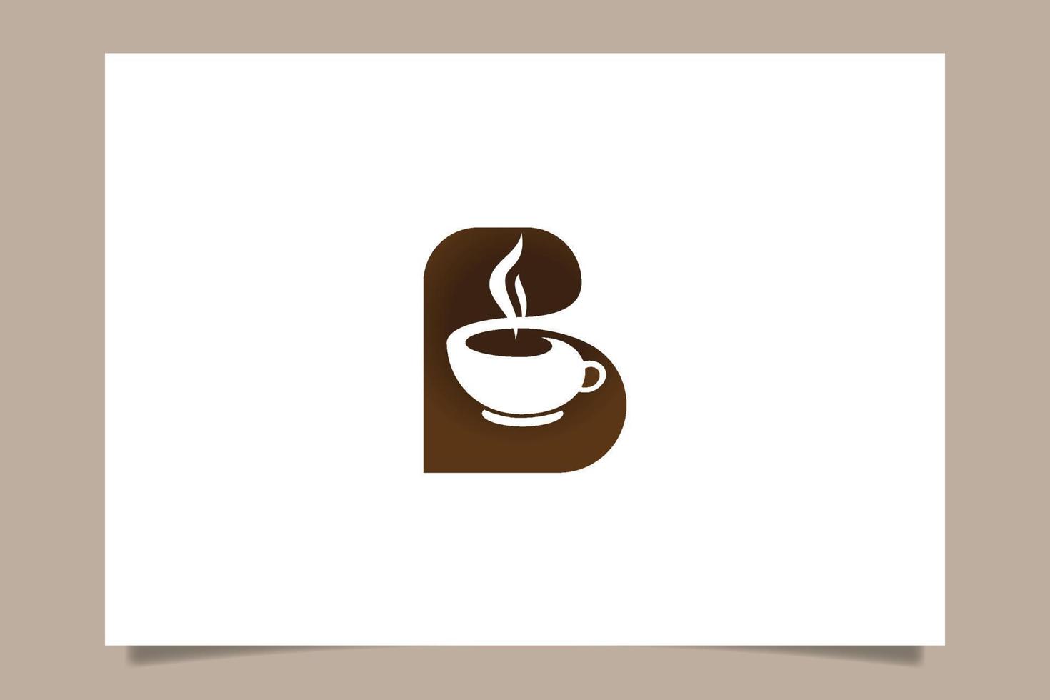 logo de café lettre b pour toute entreprise, en particulier pour le café, le café, le restaurant, le café torréfié, le camion de nourriture, etc. vecteur