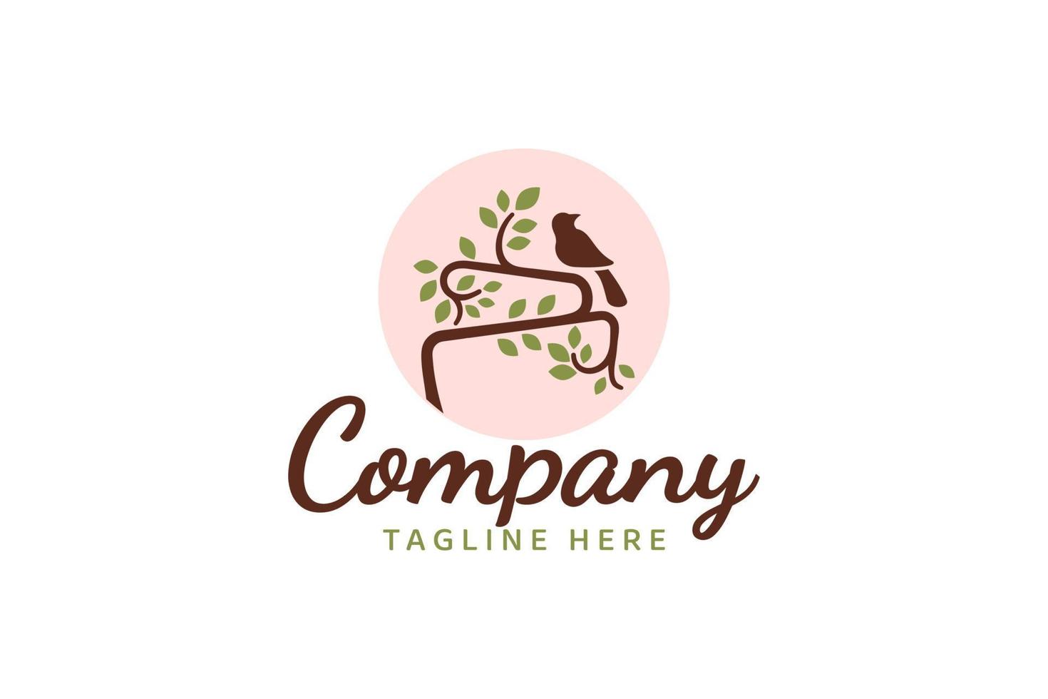 logo de gâteau bio avec un oiseau mignon pour toute entreprise, en particulier pour la boulangerie, la pâtisserie, le magasin, le café, le restaurant, etc. vecteur