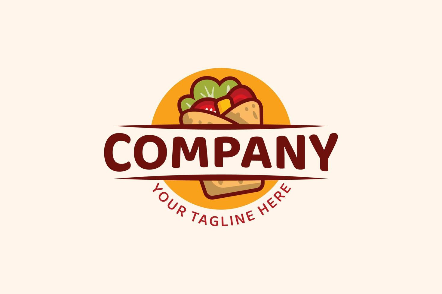 logo kebab pour toute entreprise, en particulier pour les aliments et les boissons, les camions de restauration, les restaurants, les cafés, etc. vecteur