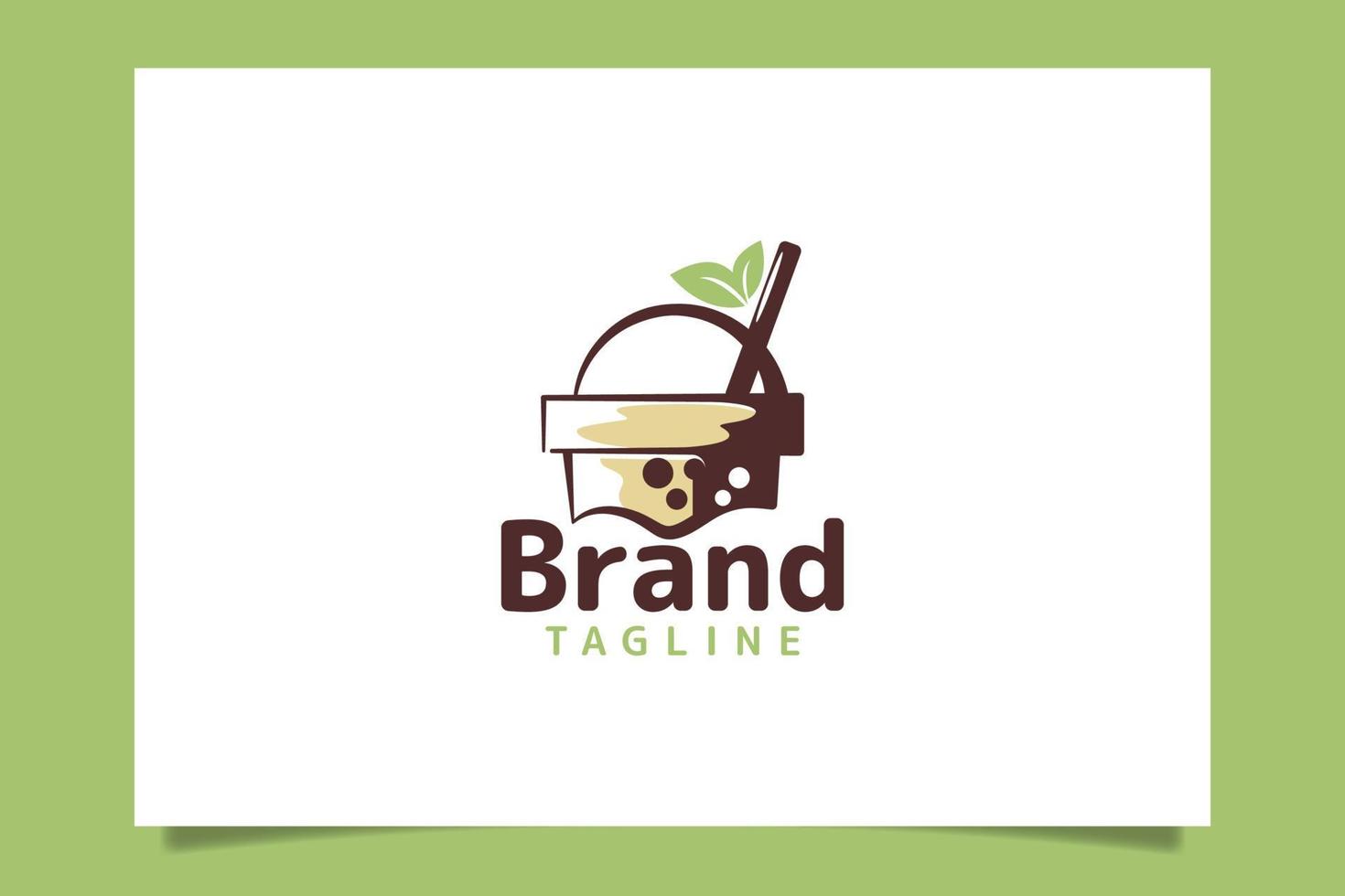 graphique vectoriel de logo de thé à bulles pour toute entreprise, en particulier pour la nourriture et les boissons, le café, le restaurant, le camion de nourriture, etc.