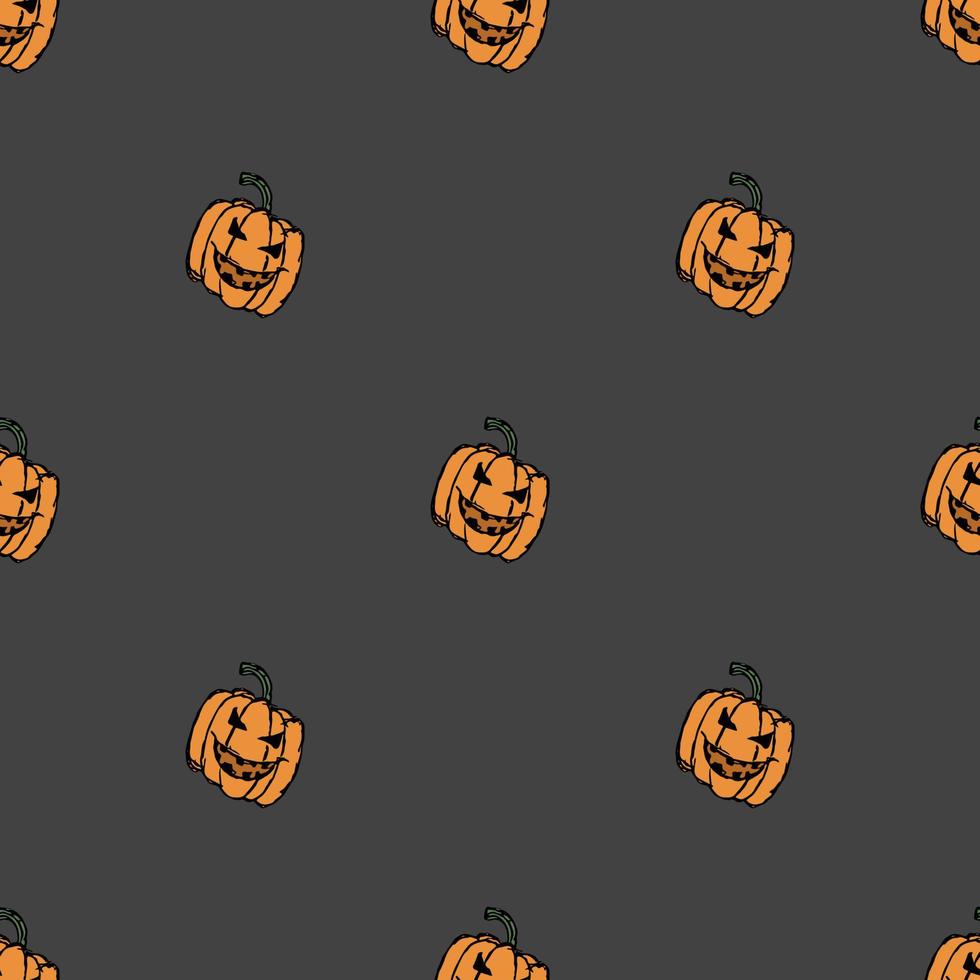 motif d'halloween sans couture. griffonnage halloween fond vecteur