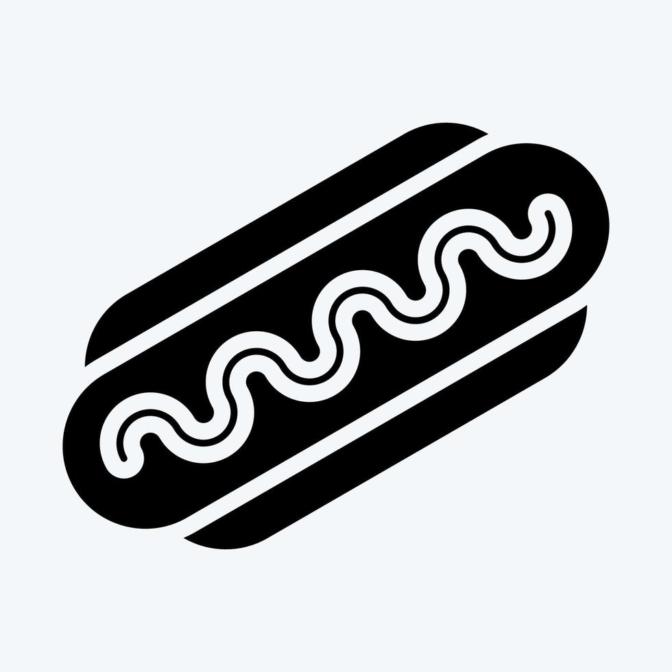 icône bratwurst. adapté au symbole de l'éducation. style de glyphe. conception simple modifiable. vecteur de modèle de conception. simple illustration