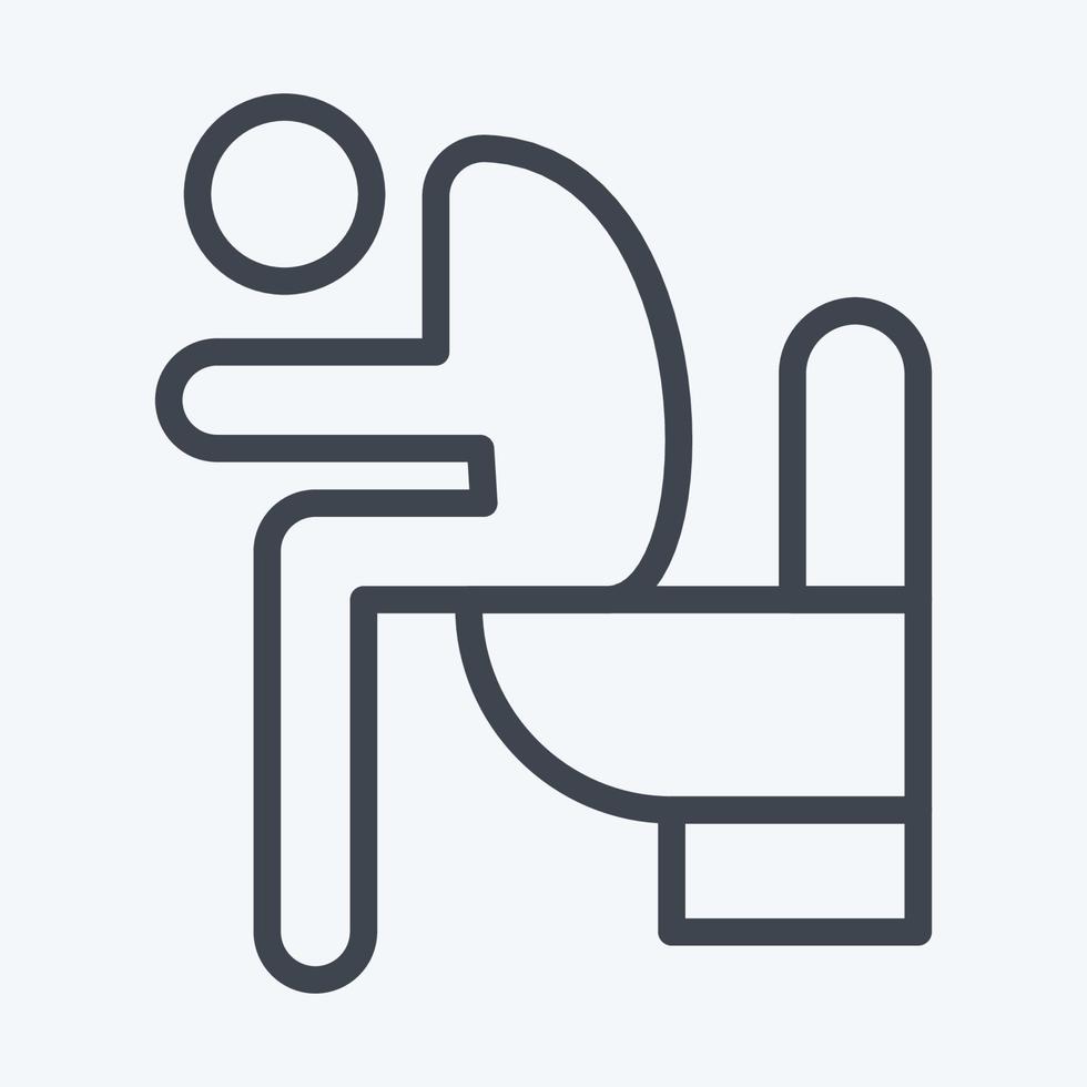 icône diarrhée. adapté au symbole de la grippe. style de ligne. conception simple modifiable. vecteur de modèle de conception. illustration simple