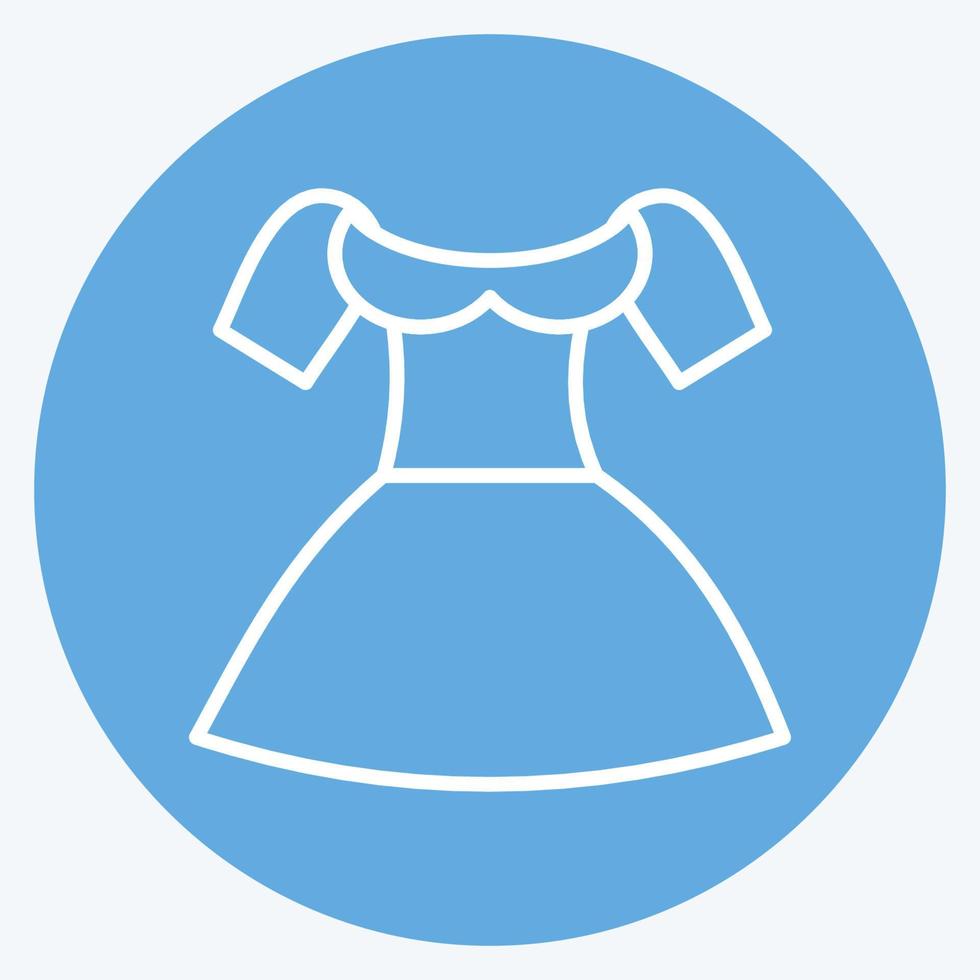 icône dirndl. adapté au symbole de l'éducation. façon yeux bleus. conception simple modifiable. vecteur de modèle de conception. simple illustration