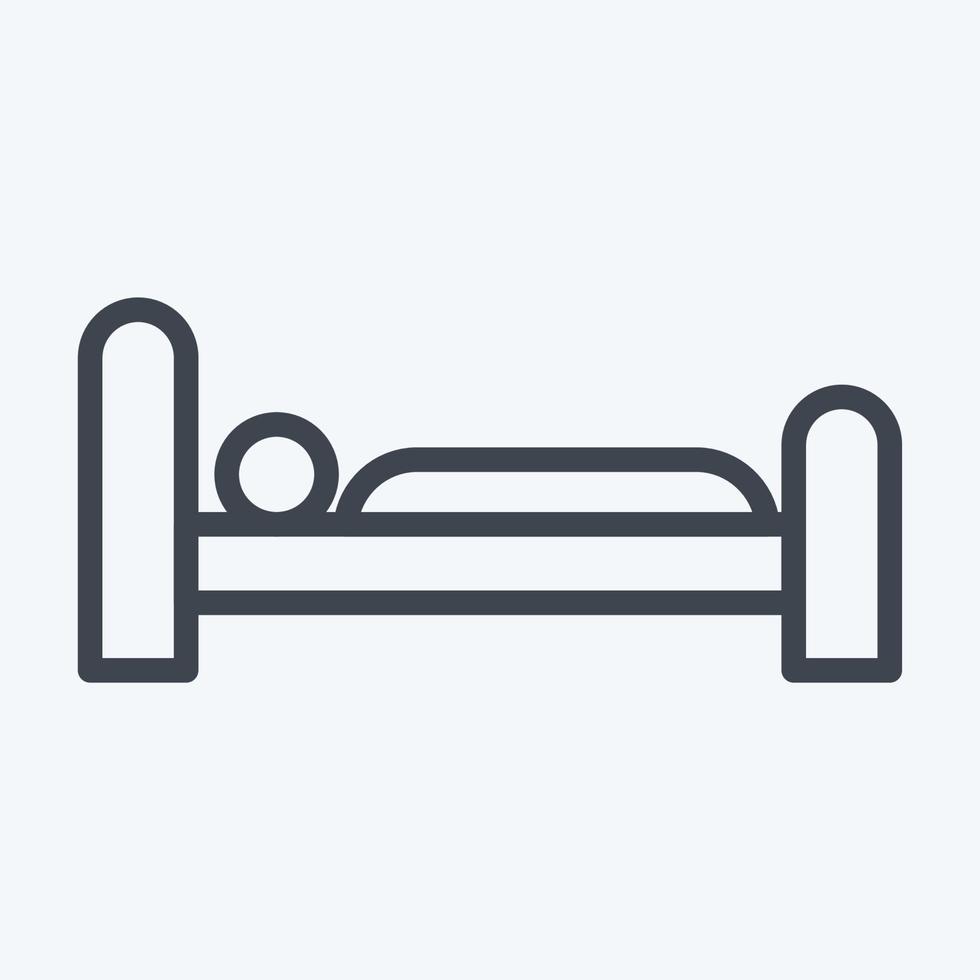 icône sommeil. adapté au symbole de la grippe. style de ligne. conception simple modifiable. vecteur de modèle de conception. illustration simple