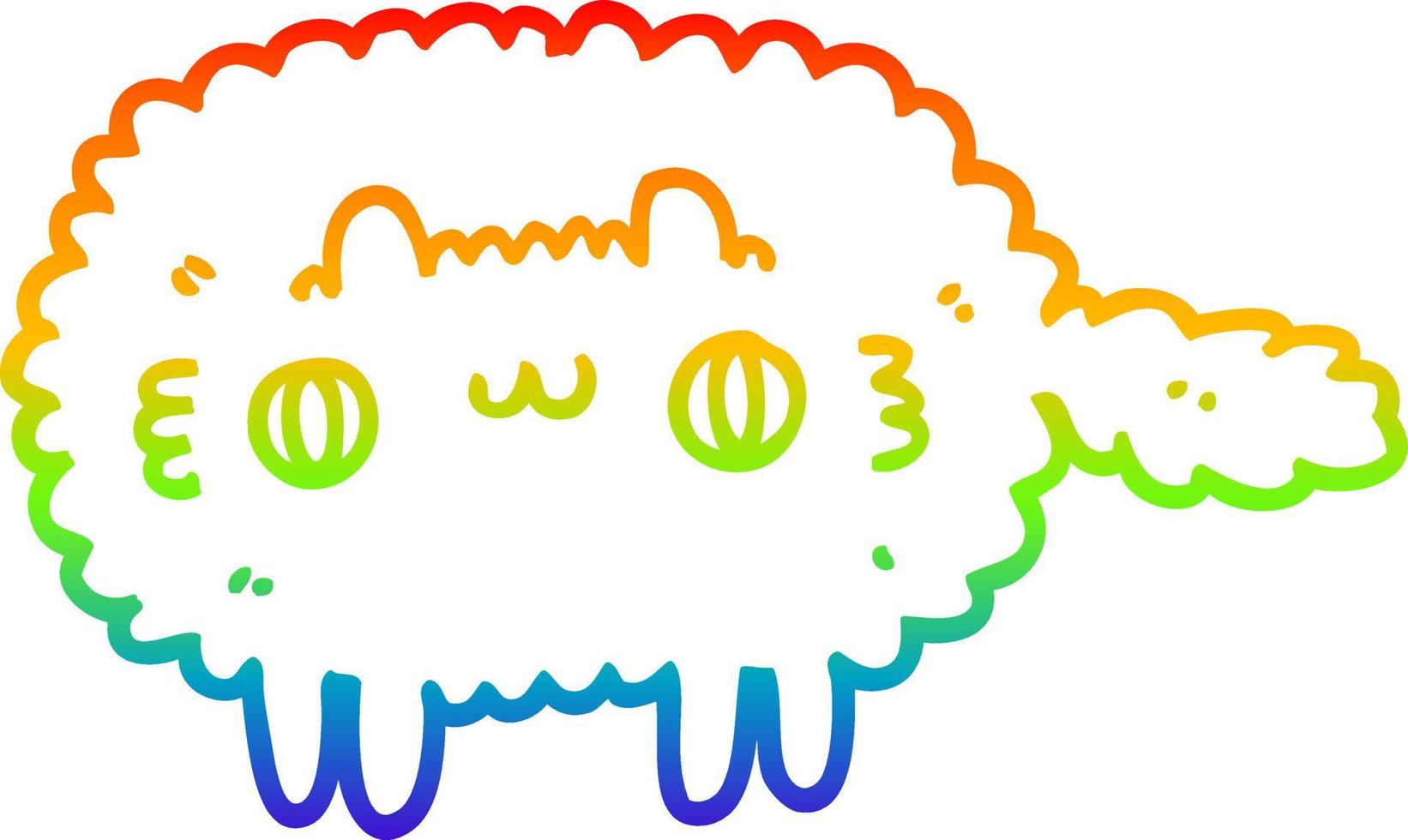 arc-en-ciel, gradient, ligne, dessin, dessin animé, chat vecteur