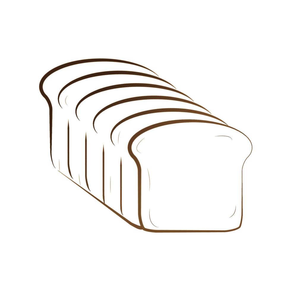 conception simple de la ligne de pain. illustrateur vectoriel eps 10