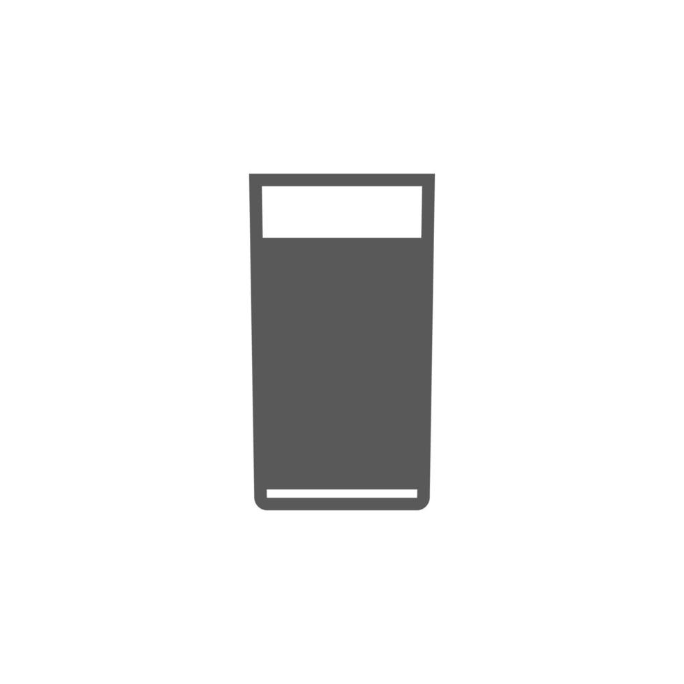 illustration vectorielle de l'icône de verre design plat. vecteur