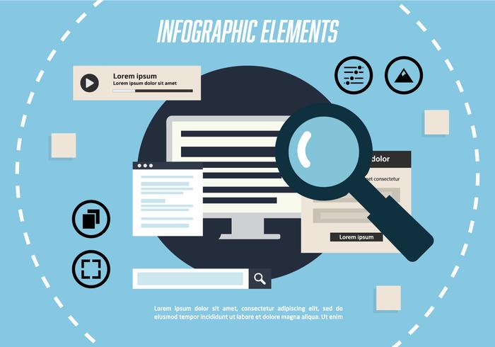 Fond d'écran des éléments d'infographie gratuit vecteur