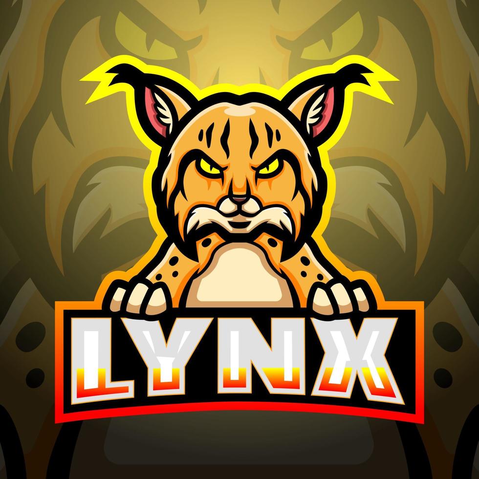 conception de mascotte de lynx vecteur