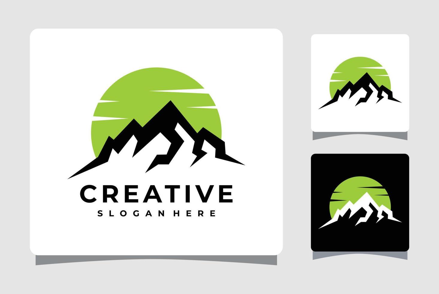 inspiration de conception de modèle de logo de montagne vecteur