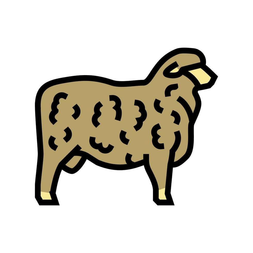 illustration vectorielle de l'icône de couleur des moutons corriedale vecteur