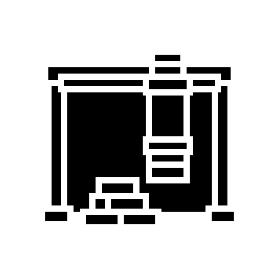conteneurs chargeur port glyphe icône illustration vectorielle vecteur