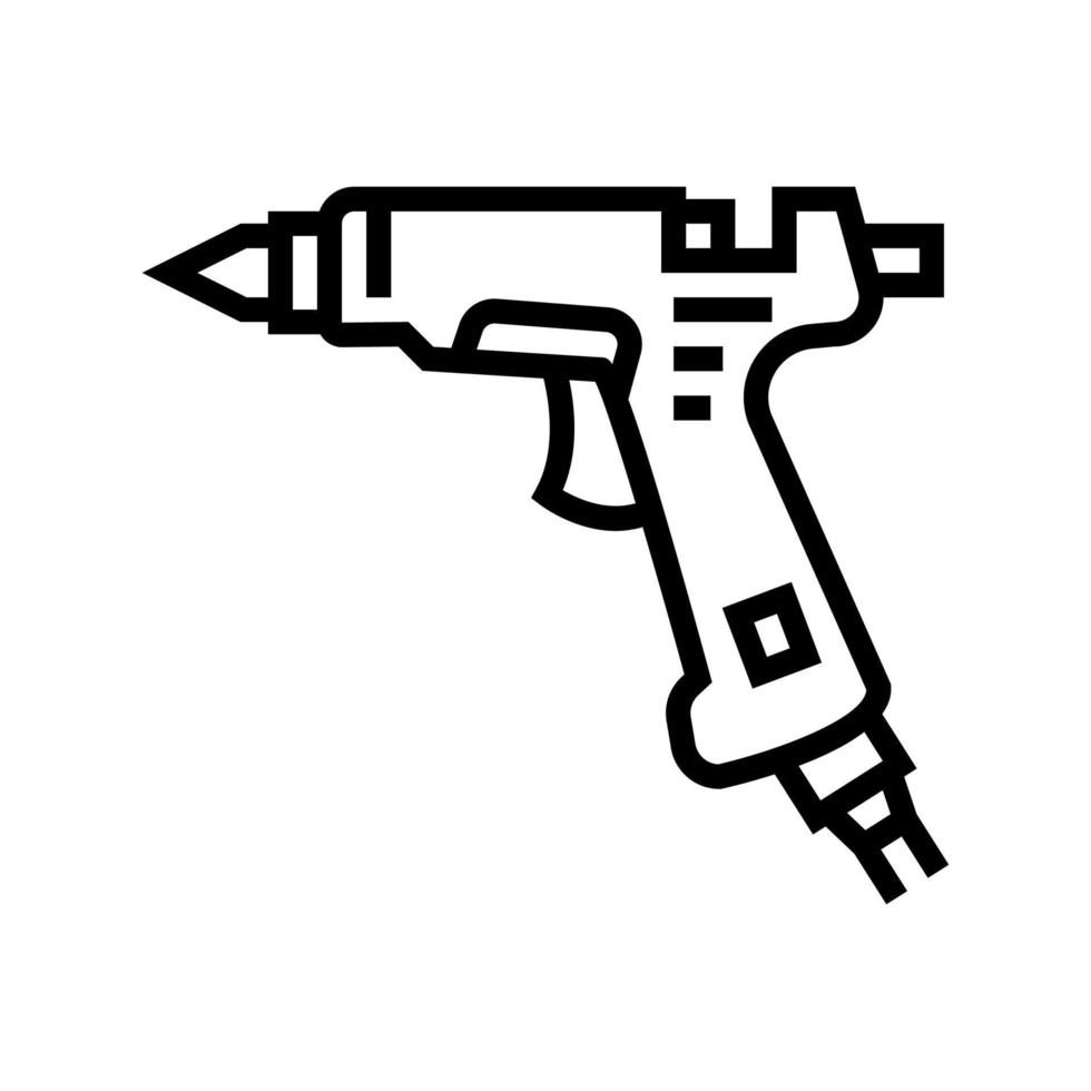 Pistolet à colle bijoux ligne icône illustration vectorielle vecteur