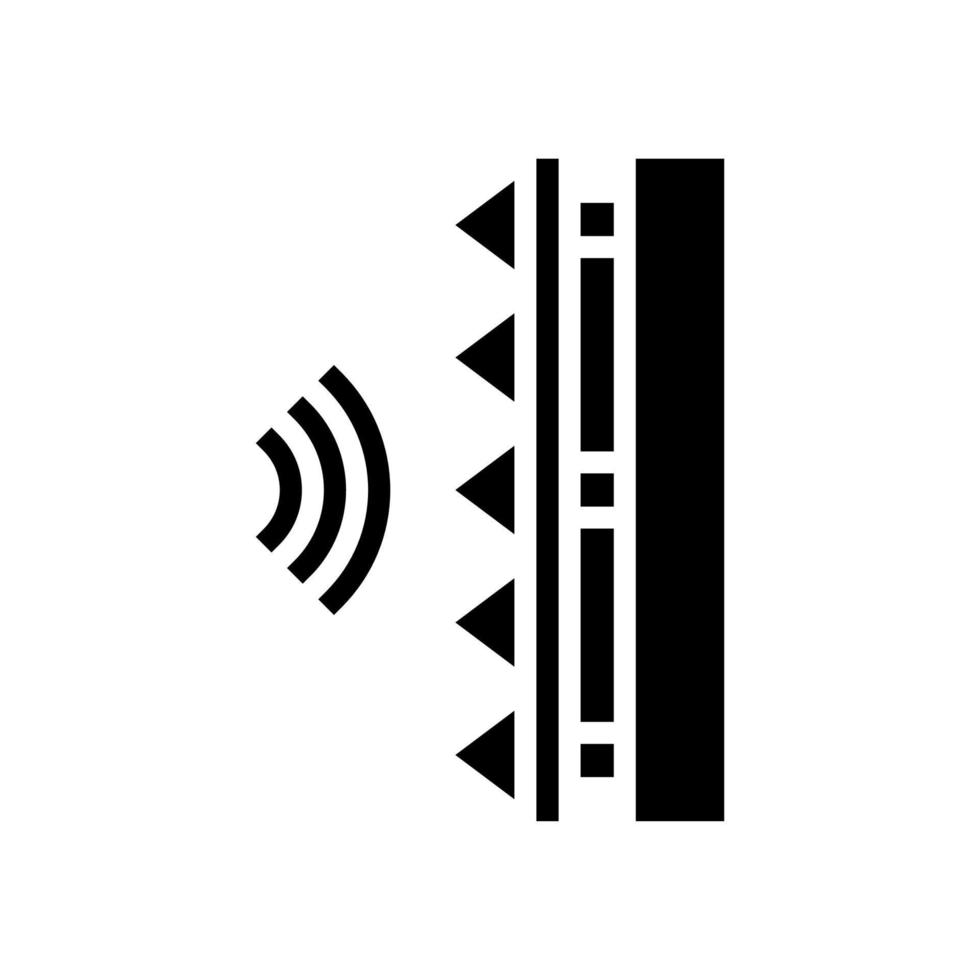 illustration vectorielle d'icône de glyphe de couche insonorisée vecteur