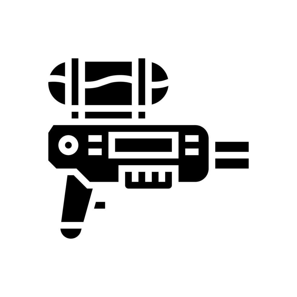 pistolet à eau pour illustration vectorielle d'icône de glyphe de jeu d'été vecteur