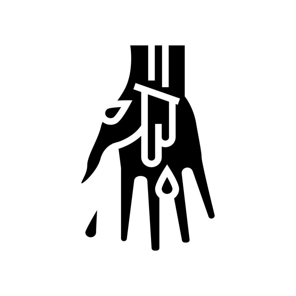 maladie hémorragique veineuse glyphe icône illustration vectorielle vecteur