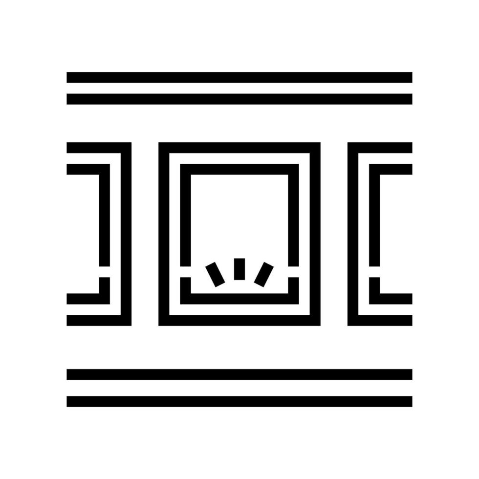 illustration vectorielle de l'icône de la ligne d'éclairage du bas des fenêtres vecteur