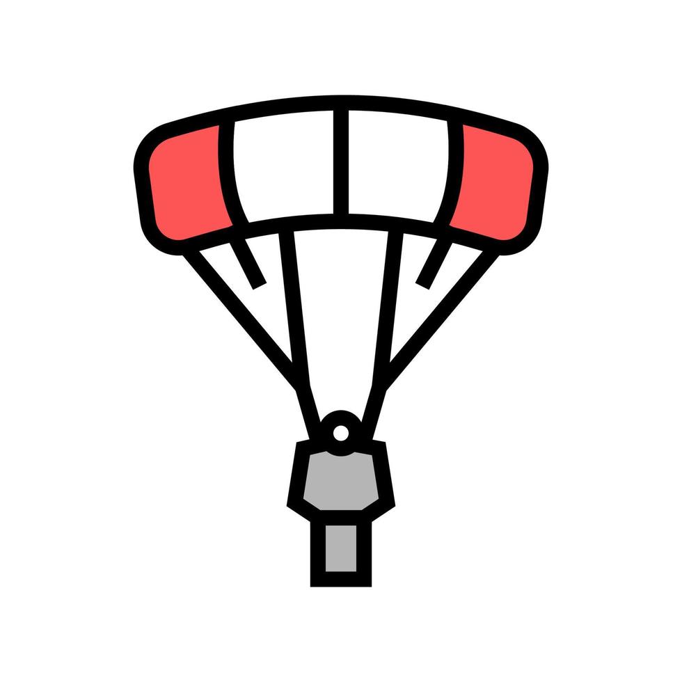 voler, parachutiste, couleur, icône, vecteur, illustration vecteur