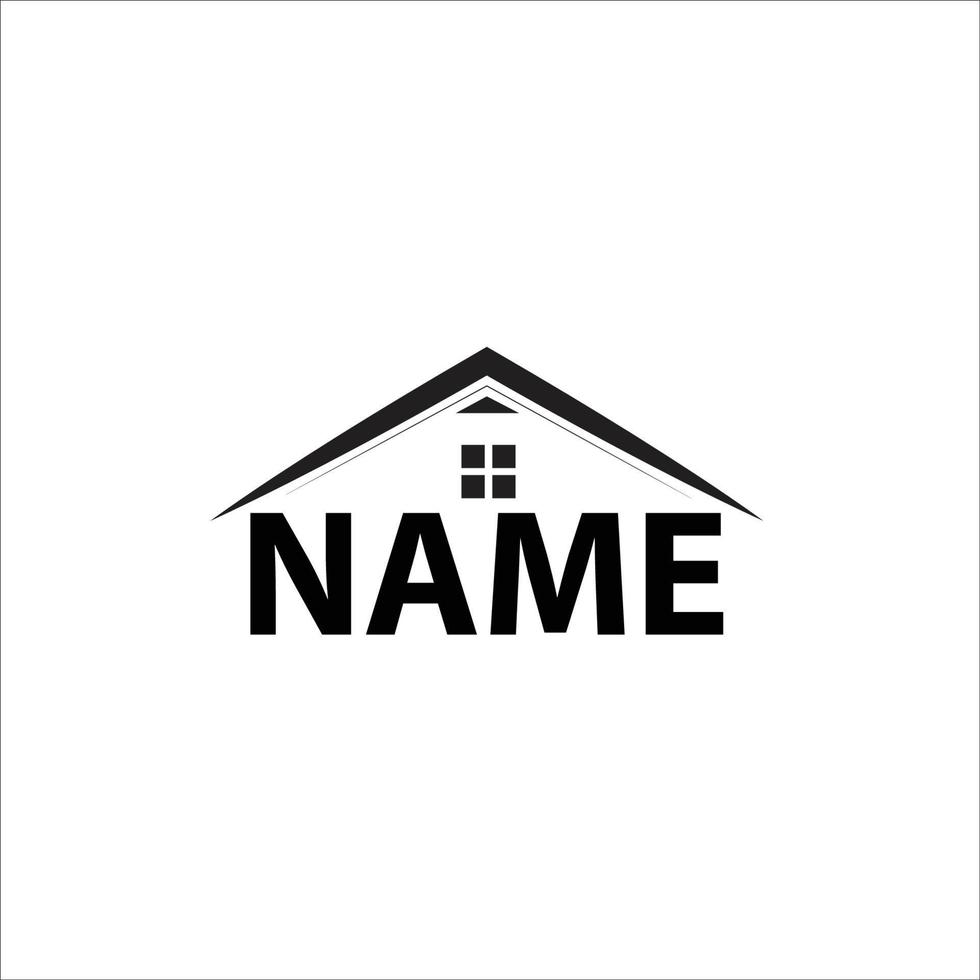 concept de logo de propriété de maison avec le nom de l'entreprise vecteur