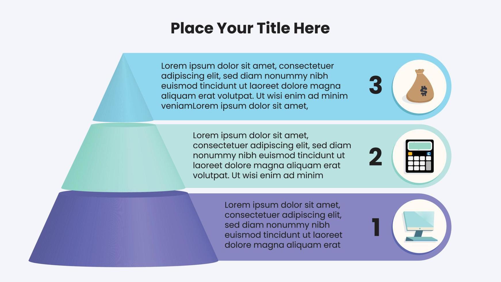 modèle d'infographie financière pyramide 3d vecteur