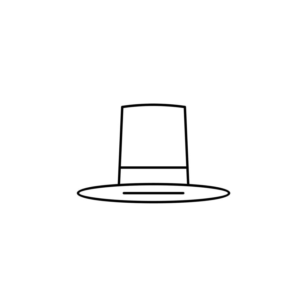 chapeau, accessoire, modèle de logo d'illustration vectorielle d'icône de fine ligne de mode. adapté à de nombreuses fins. vecteur