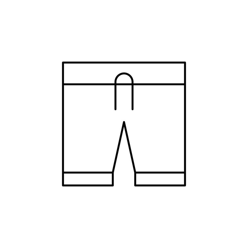 short, décontracté, pantalon fine ligne icône vector illustration logo modèle. adapté à de nombreuses fins.