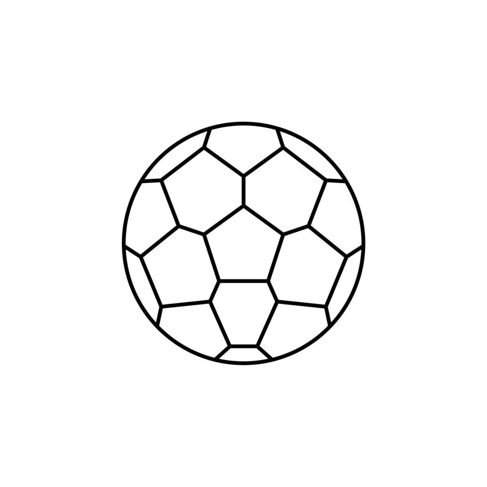 sport, ballon, jeu modèle de logo d'illustration vectorielle d'icône de ligne mince. adapté à de nombreuses fins. vecteur