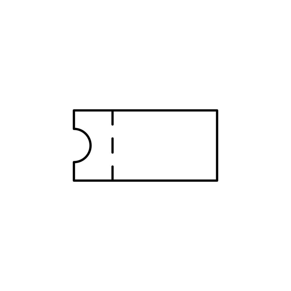 billet, laissez-passer, événement, modèle de logo d'illustration vectorielle d'icône de ligne mince de bon. adapté à de nombreuses fins. vecteur