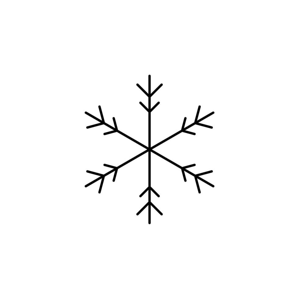 hiver, chutes de neige, neige, flocon de neige fine ligne icône vector illustration logo modèle. adapté à de nombreuses fins.