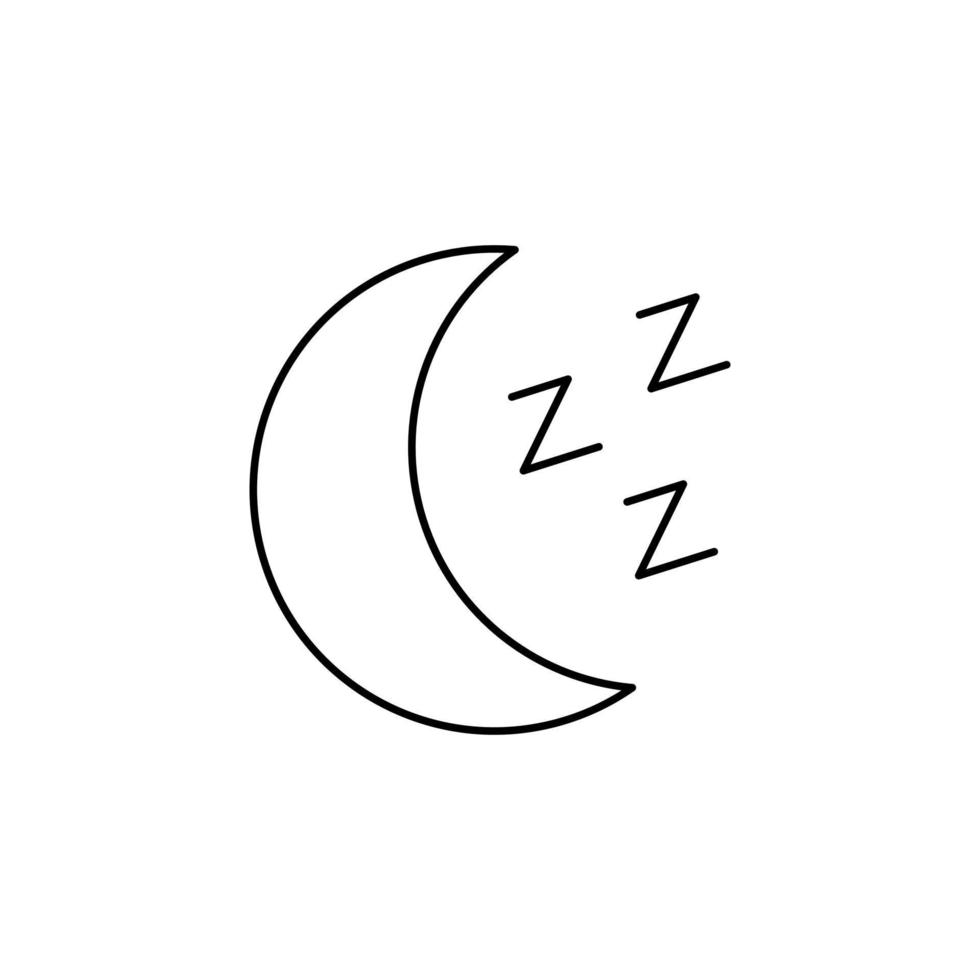 sommeil, sieste, nuit fine ligne icône vector illustration logo modèle. adapté à de nombreuses fins.