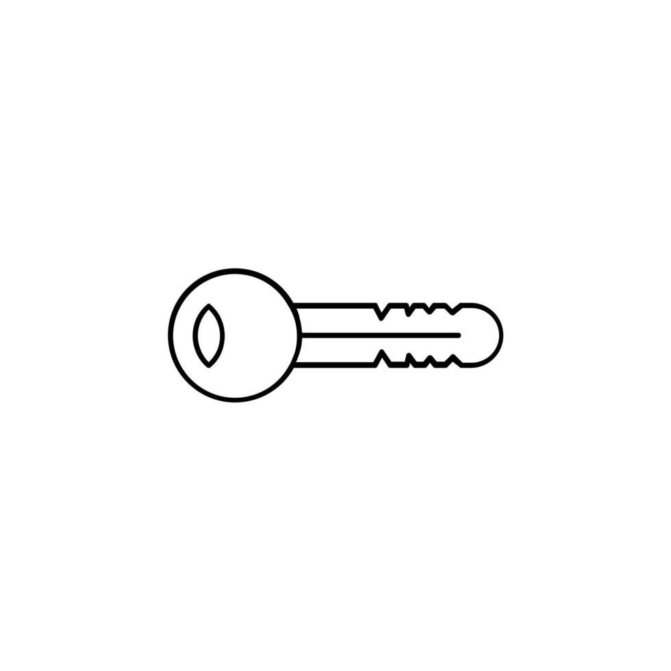 modèle de logo d'illustration vectorielle d'icône de ligne mince clé. adapté à de nombreuses fins. vecteur