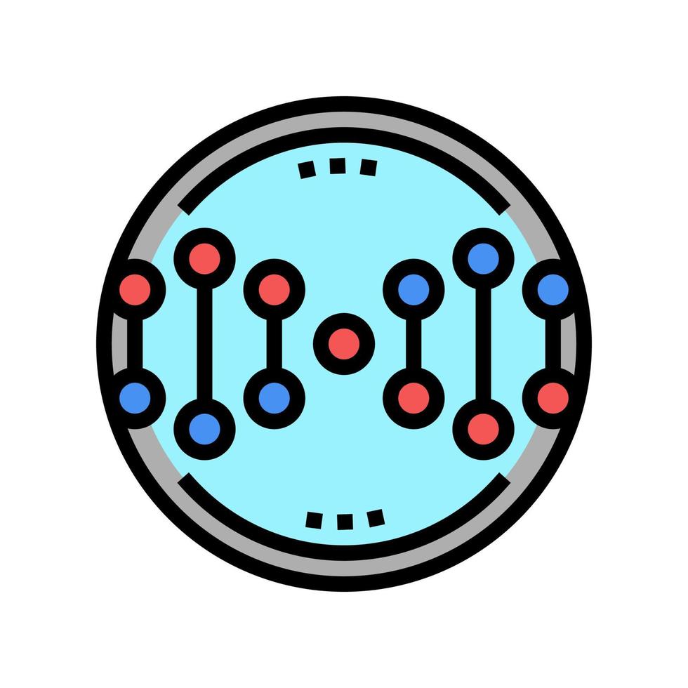 illustration vectorielle d'icône de couleur de formule génétique chimique vecteur