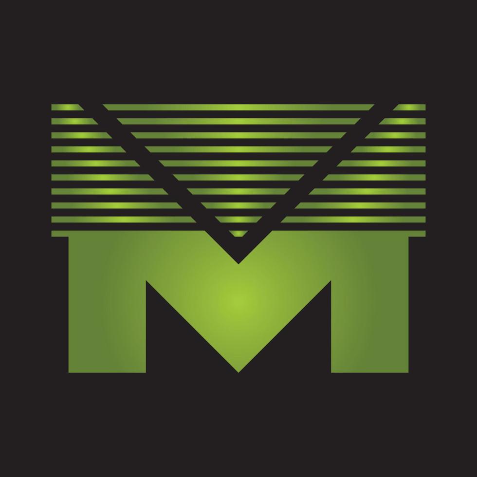 icône du logo du modèle de conception d'entreprise abstraite avec la lettre m vecteur