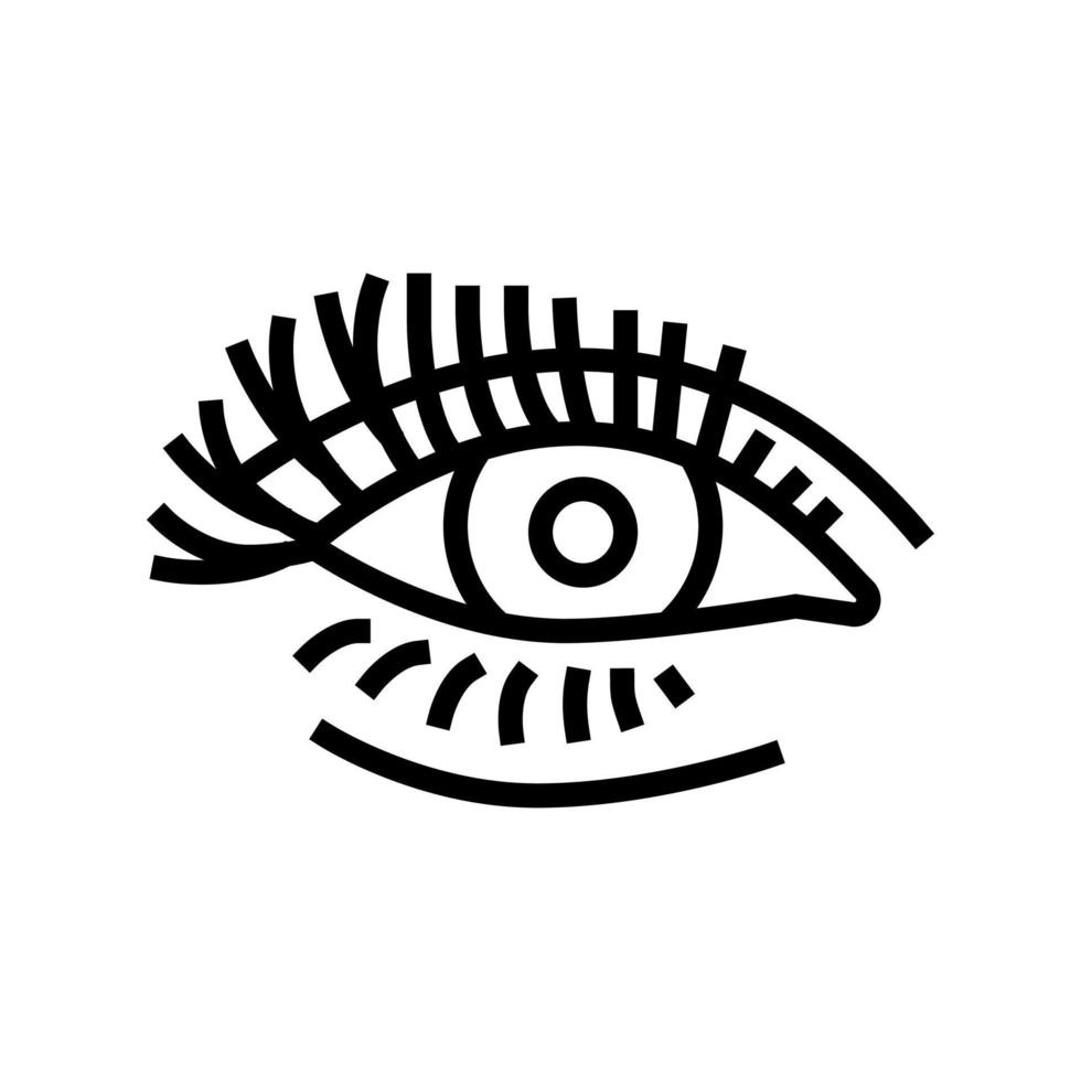 illustration vectorielle de l'icône de la ligne de faux cils vecteur